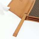 CELINE Macadam Canvas Clutch Bag PVC Leather Brown Gold Auth mr2324-8