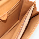 CELINE Macadam Canvas Clutch Bag PVC Leather Brown Gold Auth mr2324-19