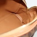 CELINE Macadam Canvas Hand Bag PVC Leather Brown Gold Auth mr2328A-19