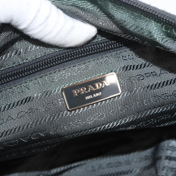 PRADA Shoulder Bag Nylon Green Silver Auth mr2330