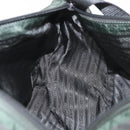 PRADA Shoulder Bag Nylon Green Silver Auth mr2330-19