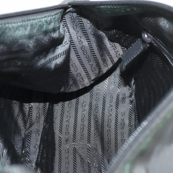 PRADA Shoulder Bag Nylon Green Silver Auth mr2330