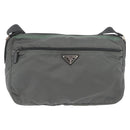 PRADA Shoulder Bag Nylon Green Silver Auth mr2330-13
