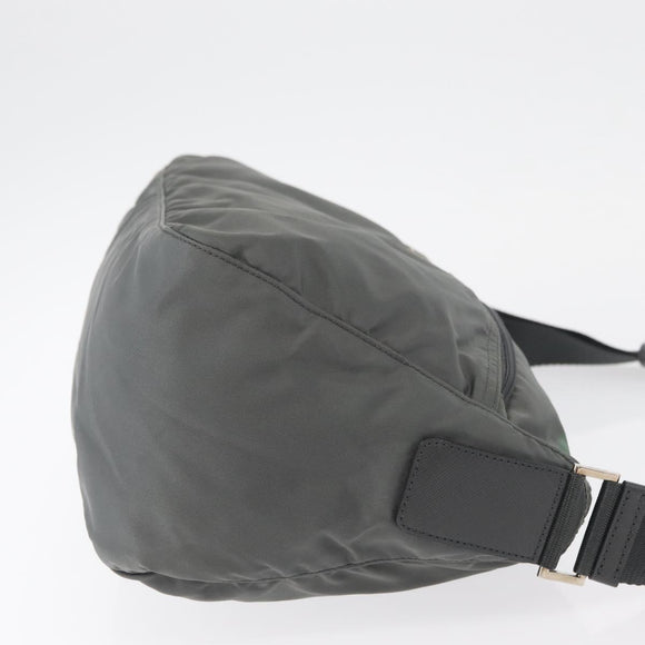 PRADA Shoulder Bag Nylon Green Silver Auth mr2330