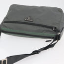 PRADA Shoulder Bag Nylon Green Silver Auth mr2330-6