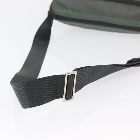 PRADA Shoulder Bag Nylon Green Silver Auth mr2330