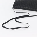 BOTTEGA VENETA INTRECCIATO Shoulder Bag Leather Black Gold Auth mr2335-7