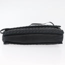 BOTTEGA VENETA INTRECCIATO Shoulder Bag Leather Black Gold Auth mr2335-5