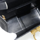 Salvatore Ferragamo Gancini Shoulder Bag Leather Black Gold Auth mr2337-10