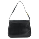 Salvatore Ferragamo Gancini Shoulder Bag Leather Black Gold Auth mr2337-2