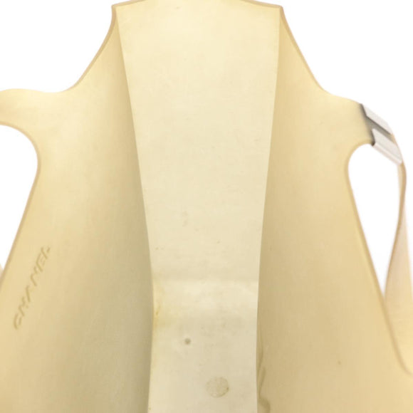 CHANEL Tote Bag Rubber Beige CC Auth mr2340