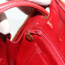 CHANEL V Stitch Shoulder Bag Lamb Skin Gold Red CC Auth mr2345-18