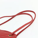 CHANEL V Stitch Shoulder Bag Lamb Skin Gold Red CC Auth mr2345-8