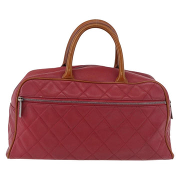 CHANEL Boston Bag Caviar Skin Pink CC Auth mr2346A - 0