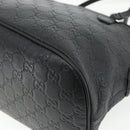 GUCCI GG Canvas Guccissima Handtasche Leder 2way Schwarz Silber 420023 Auth mr2354-18