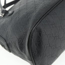 GUCCI GG Canvas Guccissima Handtasche Leder 2way Schwarz Silber 420023 Auth mr2354-9