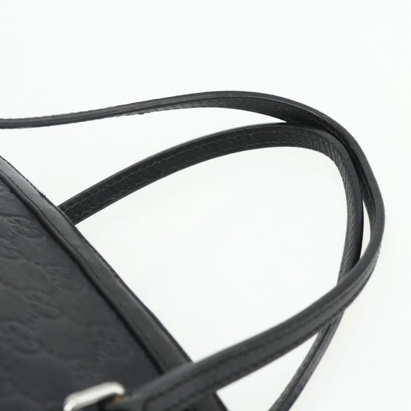 GUCCI GG Canvas Guccissima Handtasche Leder 2way Schwarz Silber 420023 Auth mr2354