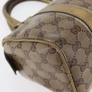 GUCCI GG Crystal Hand Bag Beige Gold 193604 Auth mr2357-15