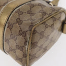 GUCCI GG Crystal Hand Bag Beige Gold 193604 Auth mr2357-16