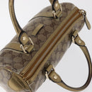 GUCCI GG Crystal Hand Bag Beige Gold 193604 Auth mr2357-6