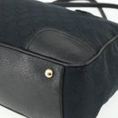 GUCCI GG Canvas Web Sherry Line Hand Bag Black Gold Red 177052 Auth mr2358-10