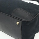 GUCCI GG Canvas Web Sherry Line Hand Bag Black Gold Red 177052 Auth mr2358-12
