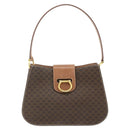 CELINE Macadam Canvas Shoulder Bag PVC Leather Brown Gold Auth mr2359A-2
