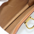 CELINE Macadam Canvas Shoulder Bag PVC Leather Brown Gold Auth mr2359A-20