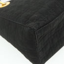 Christian Dior Lady Dior Canage Hand Bag Nylon Black Gold Auth mr2361-13