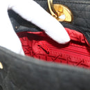 Christian Dior Lady Dior Canage Hand Bag Nylon Black Gold Auth mr2361-20
