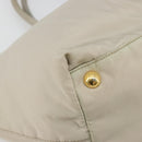 PRADA Ribbon Hand Bag Nylon Beige Gold Auth mr2363-11