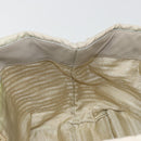 PRADA Ribbon Hand Bag Nylon Beige Gold Auth mr2363-17