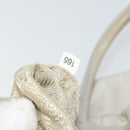 PRADA Ribbon Hand Bag Nylon Beige Gold Auth mr2363-23