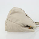 PRADA Ribbon Hand Bag Nylon Beige Gold Auth mr2363-4