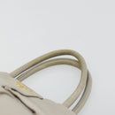 PRADA Ribbon Hand Bag Nylon Beige Gold Auth mr2363-8
