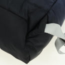 CHANEL Doudone Backpack Nylon Blue Silver CC Auth mr2366SAM-19