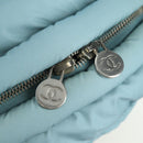 CHANEL Doudone Backpack Nylon Blue Silver CC Auth mr2366SAM-20