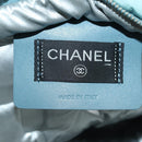 CHANEL Doudone Backpack Nylon Blue Silver CC Auth mr2366SAM-21
