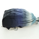 CHANEL Doudone Backpack Nylon Blue Silver CC Auth mr2366SAM-4