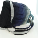 CHANEL Doudone Backpack Nylon Blue Silver CC Auth mr2366SAM-8