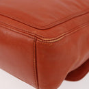 CHANEL Shoulder Bag Lamb Skin Orange CC Auth mr2369-16