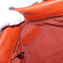 CHANEL Shoulder Bag Lamb Skin Orange CC Auth mr2369-18