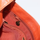 CHANEL Shoulder Bag Lamb Skin Orange CC Auth mr2369-23