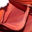 CHANEL Shoulder Bag Lamb Skin Orange CC Auth mr2369-24