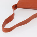 CHANEL Shoulder Bag Lamb Skin Orange CC Auth mr2369-7