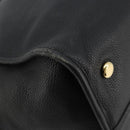 GUCCI Tote Bag Leather 2way Black Gold 674837 Auth mr2372V-18