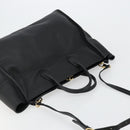 GUCCI Tote Bag Leather 2way Black Gold 674837 Auth mr2372V-6