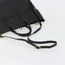 GUCCI Tote Bag Leather 2way Black Gold 674837 Auth mr2372V-8