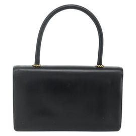 HERMES Escal Hand Bag Leather Black Gold Auth mr2377A - 0