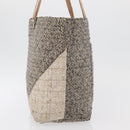 CHANEL Cambon Line Tote Bag Tweed Grau Silber CC Auth mr2380A-3